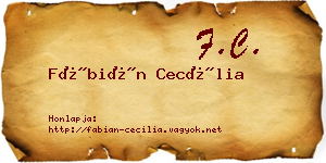 Fábián Cecília névjegykártya