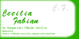 cecilia fabian business card