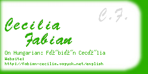 cecilia fabian business card